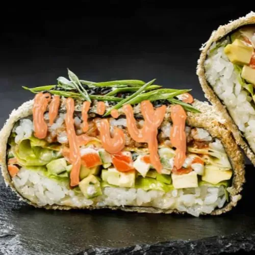 Sushi Burger cu somon 