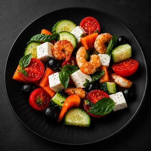 Salata greceasca cu creveti