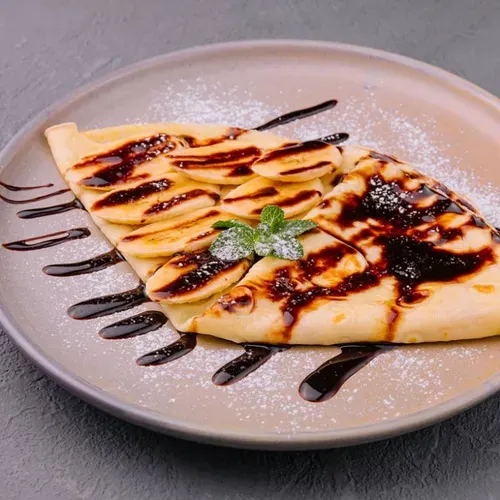 Clătita cu pastă de ciocolată și banană