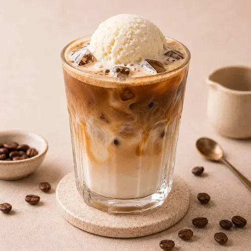 Cafea glace ( cafea cu îngheţată )