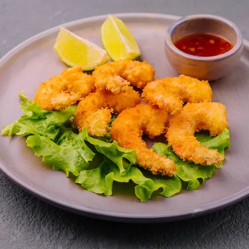 Creveti în tempura